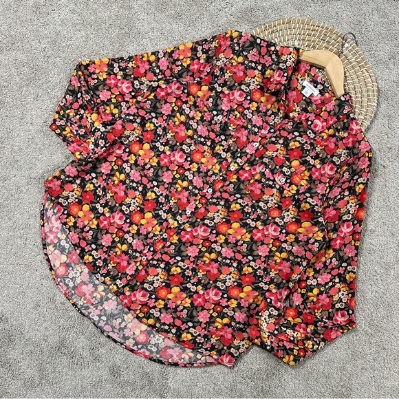 Sundance Tops - Sundance Women’s Floral Button Down Shirt Longsleeve Lightweight Multicolor L